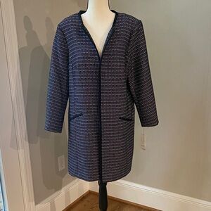 NWT Charter Club open front jacket jewel tones professional layering workwear